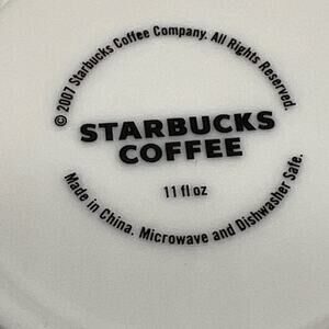 Starbucks 2007 Set of 2 Strawberry Paisley Floral Coffee Cup Mugs NWOT